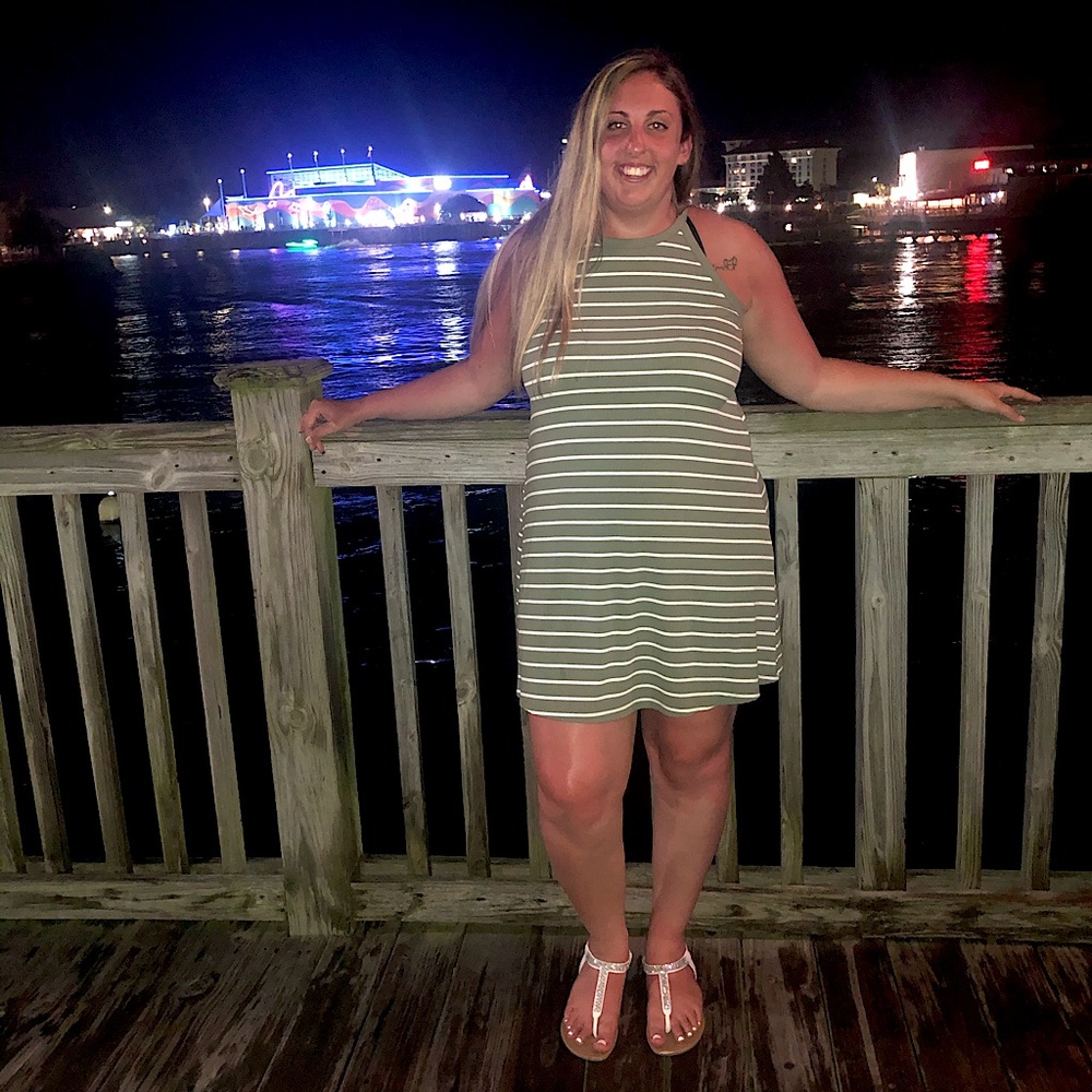 Green Striped Dress